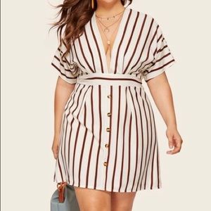 V-Neck striped Dress